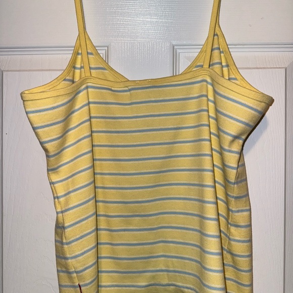 Levi’s Tank Top Yellow with Blue Stripes Women’s Size XL - Picture 3 of 3